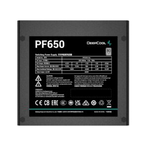 DeepCool PF650 unité d'alimentation d'énergie 650 W 20+4 pin ATX ATX Noir