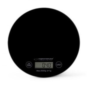 Esperanza EKS003K escabeaux de cuisine Noir Comptoir Rond Balance de ménage électronique