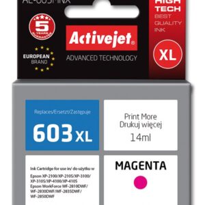Activejet Encre AE-603MNX (remplacement Epson 603XL T03A34 ; Suprême ; 14 ml ; rouge)