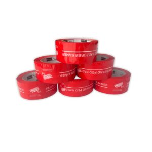 Ruban adhésif BSTech imprimé 48 mm x 100 m « Emballé sous surveillance caméra » 6 pcs