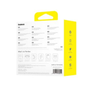 Baseus Bowie E17 Casque True Wireless Stereo (TWS) Ecouteurs Appels/Musique USB Type-C Bluetooth Blanc