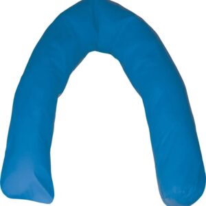 Coussin de positionnement au lit U-crescent en fibre de silicone Bleu