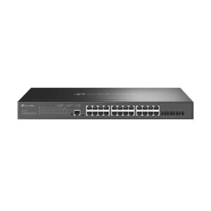 TP-Link Omada SG3428XMP commutateur réseau Géré L2+ Gigabit Ethernet (10/100/1000) Connexion Ethernet, supportant l'alimentation via ce port (PoE) 1U Noir