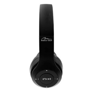 MEDIA-TECH EPSILION BT MT3591 Casque sans fil Bluetooth 4.2 Microphone Radio FM Noir