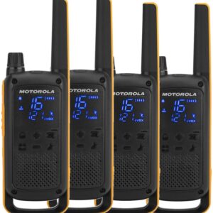 Motorola Talkabout T82 Extreme Quad Pack radio bidirectionnelle 16 canaux Noir,Orange