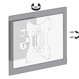 Support pour téléviseur 23-42" 30kg VESA 200x200 Maclean MC-501A B