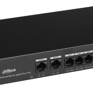 Dahua Technology PoE DH-PFS3010-8ET-65 commutateur réseau Fast Ethernet (10/100) Connexion Ethernet, supportant l'alimentation via ce port (PoE) Noir