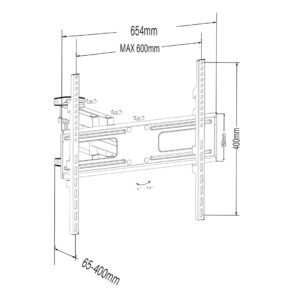 37-80'' 50 kg support de télévision à double bras