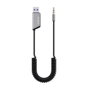 Savio TR-16 Transmetteur Adaptateur AUX avec fonction mains libres, Bluetooth 5.3, Google Assistant/Siri