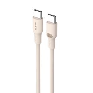 Havit CB6284 - Câble USB Type C vers USB Type C, 2,0 m (beige)