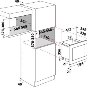 Indesit MWI 120 GX Acier inoxydable Micro-ondes grill Intégré 20 L 800 W