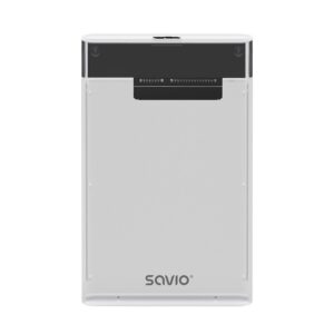 Boîtier externe Savio 2,5" pour disque dur/SSD, USB 3.0, transparent, AK-66