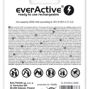 Akumulatorki everActive Ni-MH R6 AA 2600 mAh Professional Line