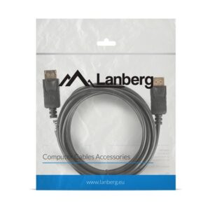 Lanberg CA-DPDP-10CC-0030-BK câble DisplayPort 3 m Noir