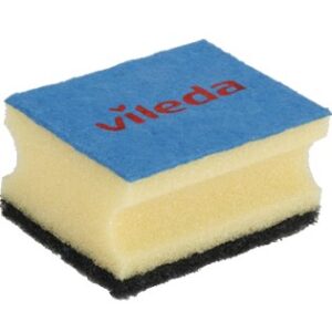 Vileda 138203 éponge Rectangulaire Fibre Noir, Bleu, Jaune 3 pièce(s)