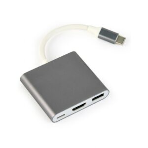 Gembird A-CM-HDMIF-02-SG adaptateur graphique USB 3840 x 2160 pixels Gris