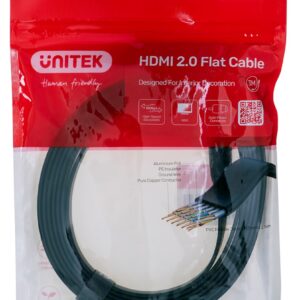 UNITEK HDMI CABLE 2.0 4K60HZ FLAT 3M C11063BK-3M câble HDMI 3 m HDMI Type A (Standard) Noir