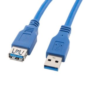 Lanberg CA-US3E-10CC-0018-B câble USB 1,8 m USB 3.0 USB A bleu