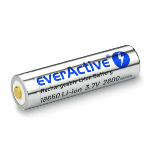 Batterie everActive 18650 3.7V Li-ion 2600mAh micro USB avec protection BOX