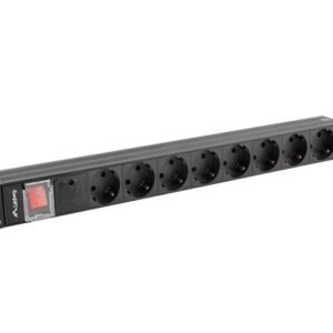 LANBERG POWER STRIP RACK PDU 19 (1U, 16A, 8X Shuko, 2m)