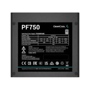 DeepCool PF750 unité d'alimentation d'énergie 750 W 20+4 pin ATX ATX Noir