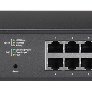 TP-Link TL-SG2218P commutateur réseau L2/L2+ Gigabit Ethernet (10/100/1000) Connexion Ethernet, supportant l'alimentation via ce port (PoE) 1U Noir