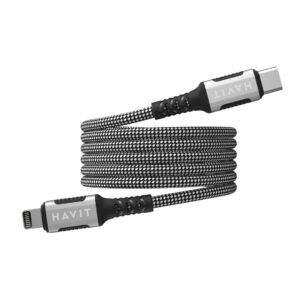 Havit CB6298 - Câble magnétique USB type C-Lightning, 1 m (noir)