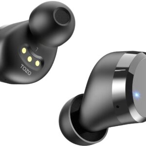 TOZO T12 PRO Casque Bluetooth sans fil True Wireless Stereo (TWS) à écouteurs intra-auriculaires USB Type-C Noir