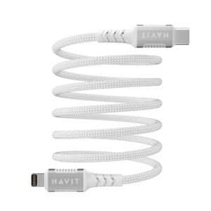 Havit CB6298 - Câble magnétique USB type C-Lightning, 1 m (blanc)