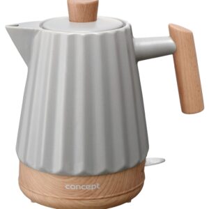 Concept RK0091 Bouilloire électrique en céramique 1,5 l Gris clair