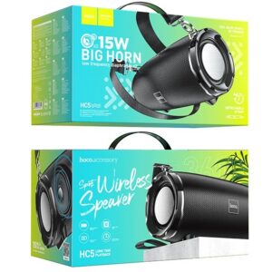 HOCO HC5 Cool Enjoy Enceinte portable Blutooth/ FM/ carte TF/ clé USB/ AUX 2 x 15 W Noir