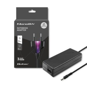 Qoltec 51516.90W Adaptateur secteur pour Dell | 90W | 19.5V | 4.62A | 4.5*3.0+broche | + câble d'alimentation