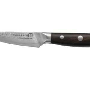 Paring Kohersen Elegance Ebony Wood Coupe-légumes en acier Damas 8,9 cm