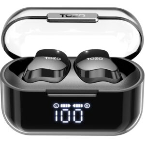 TOZO T18 CRYSTAL BUDS Casque Bluetooth sans fil True Wireless Stereo (TWS) à écouteurs intra-auriculaires USB Type-C Noir