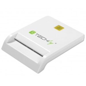 Techly Compact Smart Card Reader/Writer USB2.0 White I-CARD CAM-USB2TY lecteur de cartes à puce Intérieure Blanc