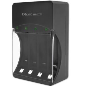 Qoltec 50653 Chargeur de batterie pour Ni-MH type R03/AAA R6/AA