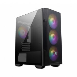 MSI MAG FORGE M100R unité centrale Micro Tower Noir, Transparent