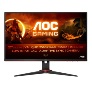 AOC G2 Q27G2E/BK écran plat de PC 68,6 cm (27") 2560 x 1440 pixels Quad HD Noir, Rouge
