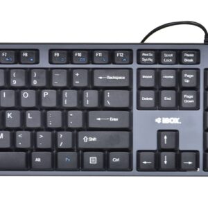 iBox IKMS606 clavier Souris incluse Maison USB QWERTY Anglais britannique Noir