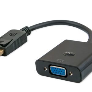 Savio CL-90 câble vidéo et adaptateur 0,2 m DisplayPort VGA (D-Sub) Noir