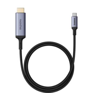 Baseus High Definition Series Câble flexible USB C vers HDMI8K 1,5 m Noir