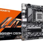 GIGABYTE B850M DS3H Carte Mère - Processeurs AMD Ryzen Série 9000, 16+2+2 phases VRM numériques, jusqu'à 8200MHz DDR5 (OC), 1xPCIe 5.0 + 1xPCIe 4.0 M.2, LAN 2.5, USB 3.2 Gen 2