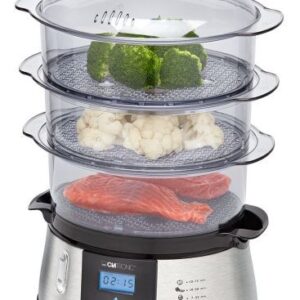 Clatronic DG 3547 cuiseur vapeur 3 Nombre de paniers Noir, Acier inoxydable 800 W