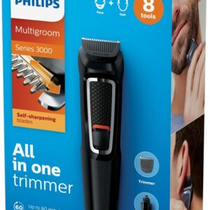 Philips MULTIGROOM Series 3000 8-en-1 Visage et Cheveux, 8 outils