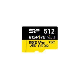 Carte mémoire Silicon Power Inspire 512 GB MicroSDXC V30 UHS-I U3 A2 4K + adaptateur (SP512GBSTXLA2V1NSP)