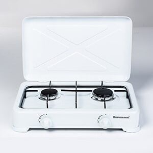 Ravanson K-02T plaque Blanc Comptoir Gaz 2 zone(s)