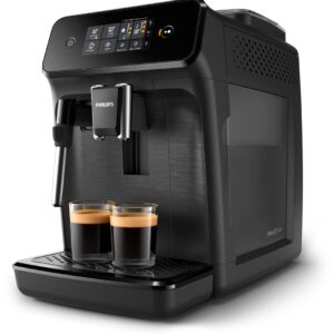 Philips 1200 series Série 1200 Noir mat EP1220/00 Machine expresso broyeur, 2 boissons, mousseur lait