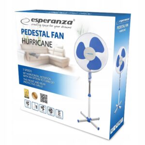 Esperanza EHF001WB ventilateur Bleu, Blanc