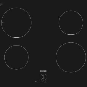 Bosch Serie 2 PUG611AA5E plaque Noir Comptoir 60 cm Plaque avec zone à induction 4 zone(s)