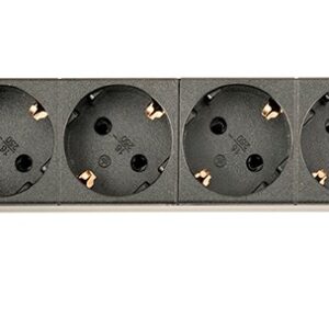 EnerGenie EG-PDU-014 Unité de distribution d'alimentation en rack (8 prises Schuko 1U, 16A, fiche Schuko, 3 m, couleur noire)
